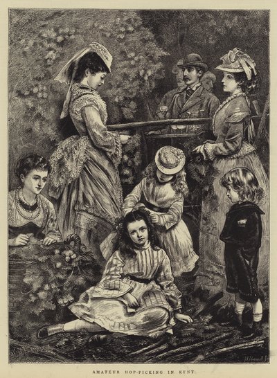 Amateur hopplukken in Kent door Francis Wilfred Lawson