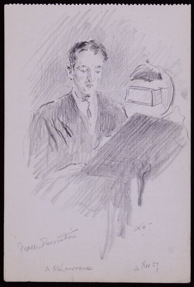 Portret van AK Lawrence door Francis Wilfred Lawson