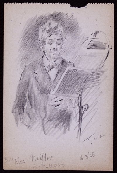 Portret van Alec Miller door Francis Wilfred Lawson