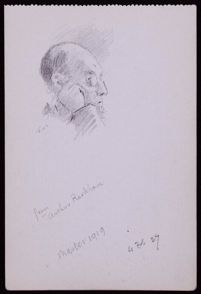 Portret van Arthur Rackham door Francis Wilfred Lawson