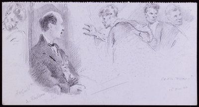 Portret van Arthur Rackham door Francis Wilfred Lawson