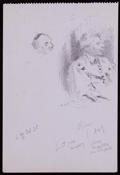 Portret van Basil Oliver door Francis Wilfred Lawson