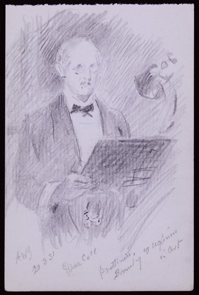 Portret van DS MacColl door Francis Wilfred Lawson