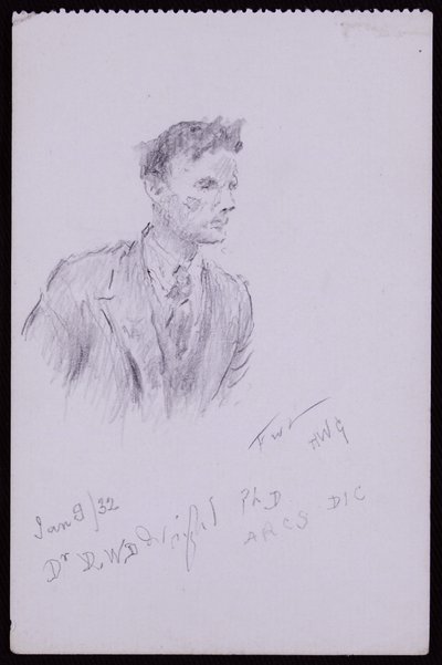 Portret van Dr. DWD Wright door Francis Wilfred Lawson