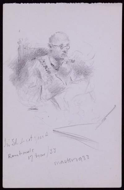 Portret van Edwin Lutyens door Francis Wilfred Lawson