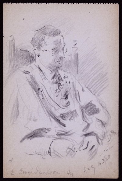 Portret van Ernest Jackson door Francis Wilfred Lawson