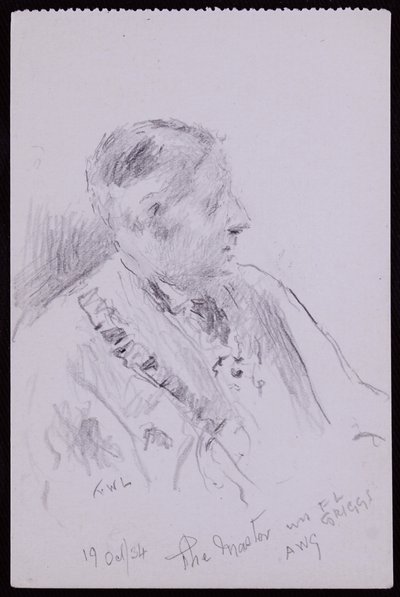 Portret van FL Griggs door Francis Wilfred Lawson