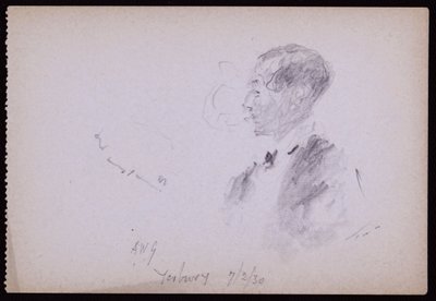 Portret van FR Yerbury door Francis Wilfred Lawson