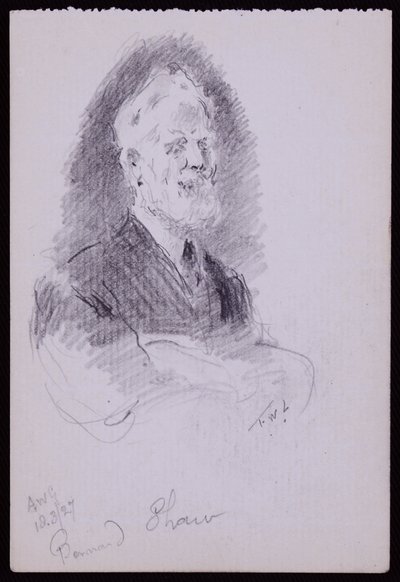 Portret van George Bernard Shaw door Francis Wilfred Lawson