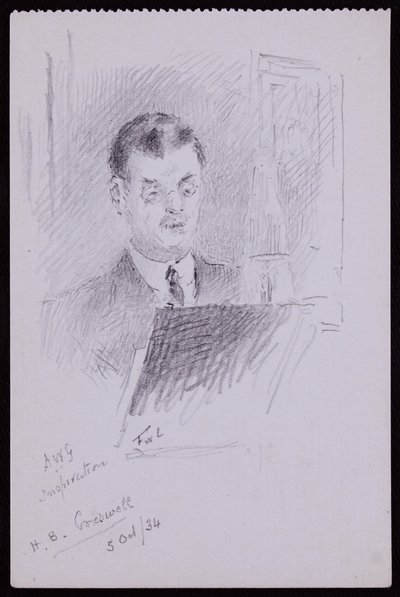 Portret van HB Cresswell door Francis Wilfred Lawson