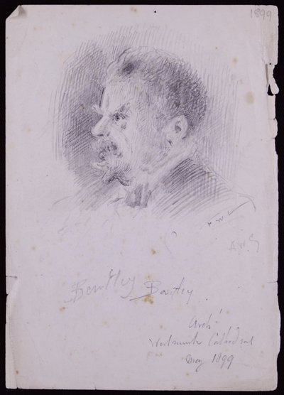 Portret van JF Bentley door Francis Wilfred Lawson