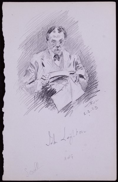 Portret van John Leighton door Francis Wilfred Lawson