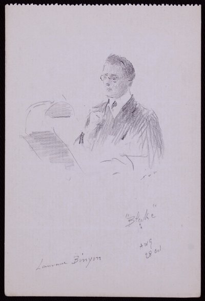 Portret van Lawrence Binyon door Francis Wilfred Lawson