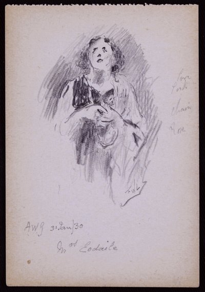 Portret van mevrouw Arundel Esdaile door Francis Wilfred Lawson