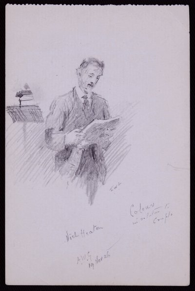 Portret van Noel Heaton door Francis Wilfred Lawson