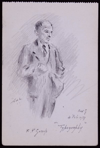 Portret van R Percy Gossop door Francis Wilfred Lawson