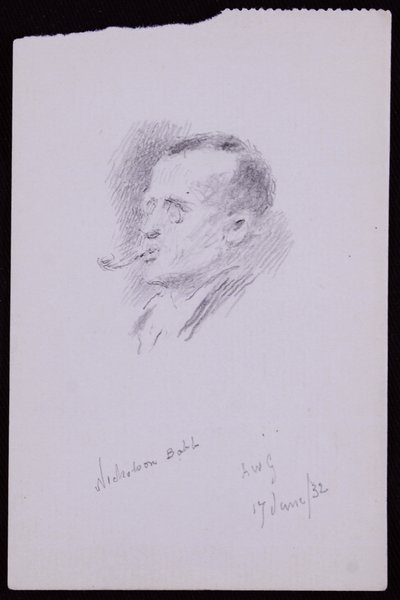Portret van S Nicholson Babb door Francis Wilfred Lawson