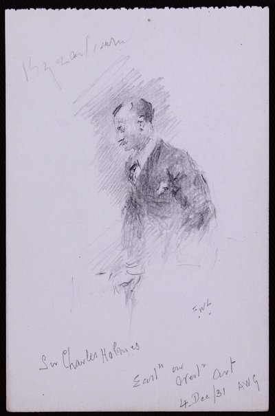 Portret van Sir Charles Holmes door Francis Wilfred Lawson