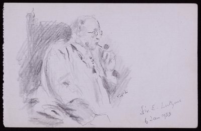 Portret van Sir Edwin Lutyens door Francis Wilfred Lawson