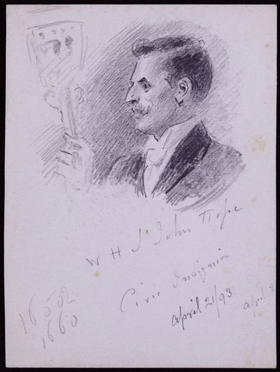 Portret van WH St John Hope door Francis Wilfred Lawson