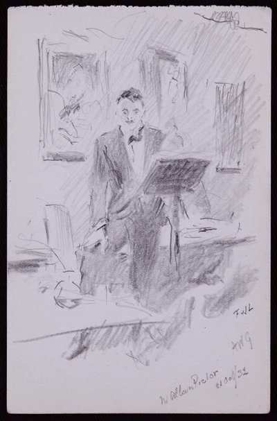 Portret van W Allan Pictor door Francis Wilfred Lawson
