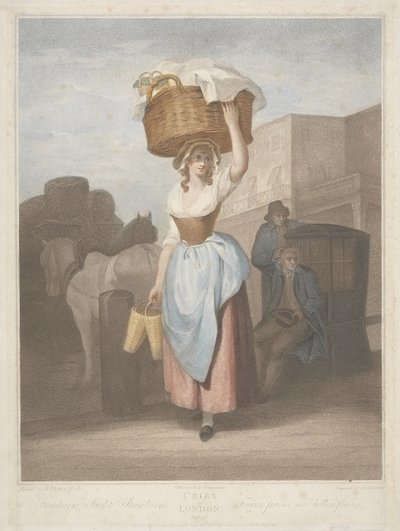 Aardbeien, Zoete Aardbeien, gegraveerd door Giovanni Vendramini, 1795 door Francis after Wheatley