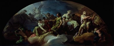 Oude Testament figuren in het paradijs, 1751-1760 door Francisco Bayeu