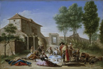 Snack in het Veld door Francisco Bayeu y Subias
