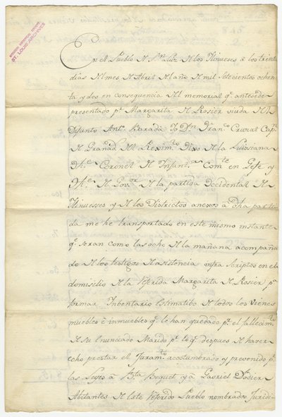 Inventaris van Antoine Barada ondertekend door Fran. Cruzat, Josef Bexmes, Dodier, Becquet en anderen, april 1782 door Francisco Cruzat