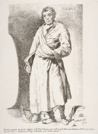 Aesopus, uit Etsen naar Velazquez door Francisco de Goya