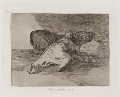 Algun partido saca (Hij haalt er iets uit), Plaat 40 uit Los desastres de la guerra (De rampen van de oorlog) door Francisco de Goya