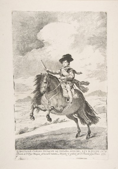 Balthasar Carlos, Prins van Spanje en Zoon van Filips IV, 1778 door Francisco de Goya