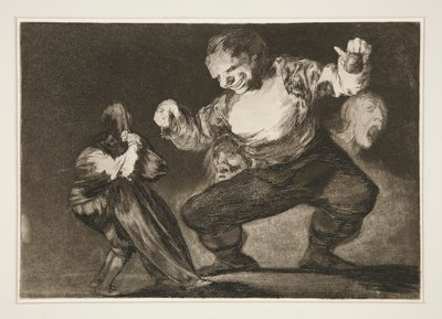 Bobalicón, pl. 4 uit de serie Los proverbios door Francisco de Goya