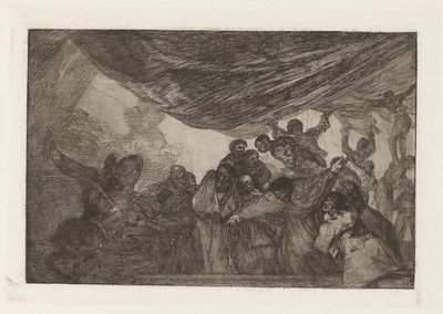 Disparate claro (Duidelijke dwaasheid), ook bekend als Sin recomendarse a Dios ni al diablo (Zonder zich aan God of de duivel aan te bevelen), uit de serie Los disparates (Los proverbios) door Francisco de Goya