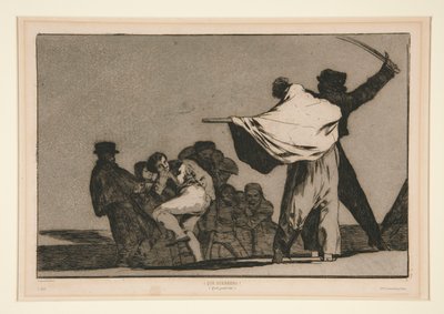 Bekende Dwaasheid, ongenummerde plaat uit de serie Los proverbios door Francisco de Goya