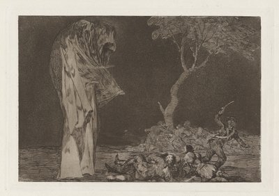 Disparate de miedo, ook bekend als Por temor no pierdas honor, uit de serie Los disparates door Francisco de Goya