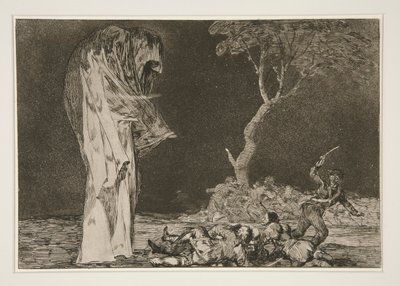 Disparate de miedo (De dwaasheid van angst), pl. 2 uit Los proverbios door Francisco de Goya