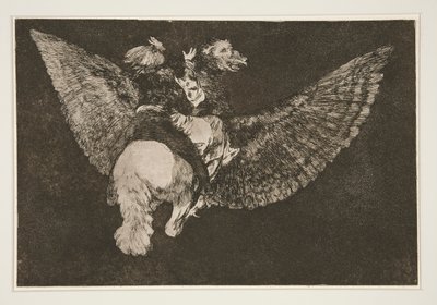 Disparate volante (Vliegende dwaasheid), pl. 5 uit de serie Los proverbios door Francisco de Goya