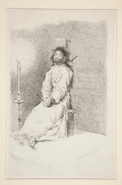 El agorratado (De gewurgde man) door Francisco de Goya