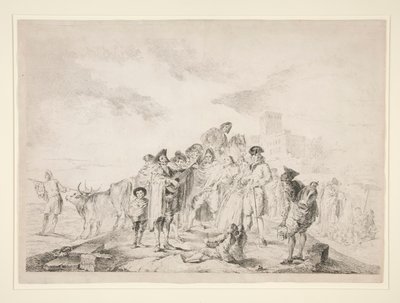 El ciego de la guitarra door Francisco de Goya