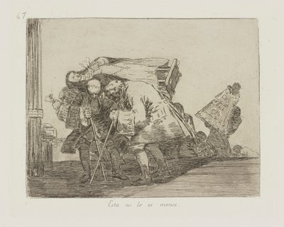 Dit Is Niet Minder Zo, pl. 67 uit de serie Los desastres de la guerra (De Rampen van de Oorlog) door Francisco de Goya