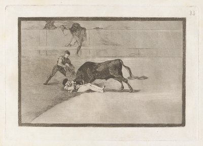 La desgraciada muerte de Pepe Illo en la plaza de Madrid, Plaat 33 uit La tauromaquia door Francisco de Goya