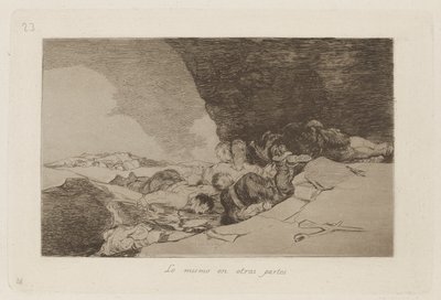 Hetzelfde Elders, Plaat 23 uit Los desastres de la guerra door Francisco de Goya