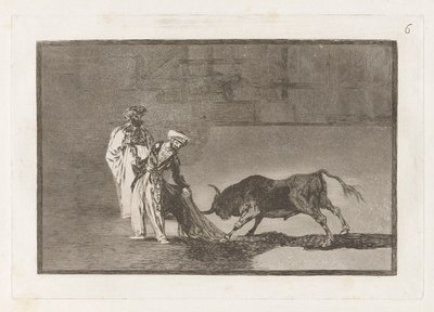 De Moren maken een ander spel in de ring met hun burnous door Francisco de Goya