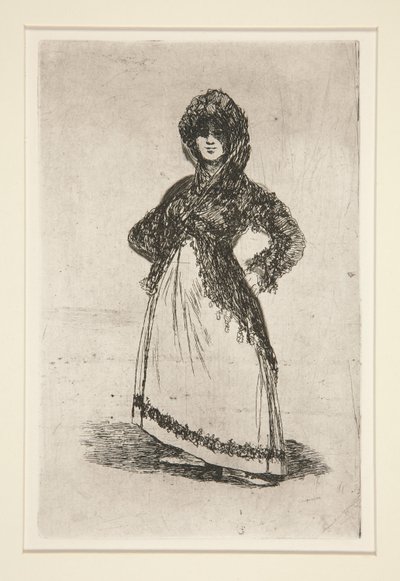 Maja [met lichte achtergrond] door Francisco de Goya