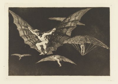 Manier van Vliegen, plaat 13 in Spreekwoorden door Francisco de Goya