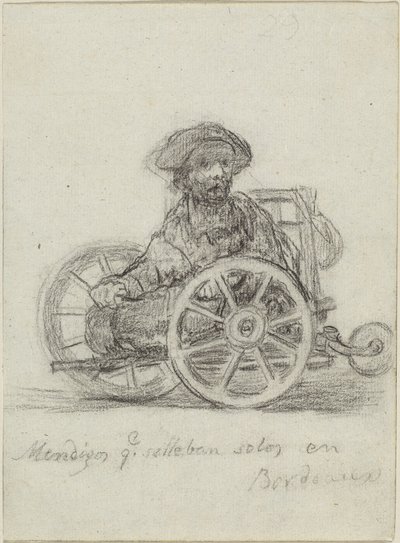 Bedelaars die zich alleen redden in Bordeaux door Francisco de Goya