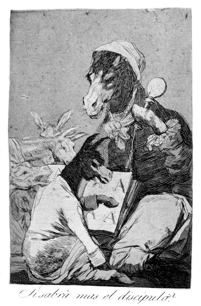 Zou de leerling niet meer weten, 1799 door Francisco de Goya