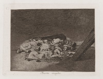 Muertos recogidos (Oogst van de doden), Plaat 63 uit Los desastres de la guerra (De rampen van de oorlog) door Francisco de Goya