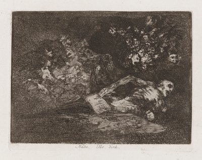 Nada. [Ello dir?] (Niets. Het Gebeurtenis Zal Vertellen), Plaat 69 uit Los desastres de la guerra (De Rampen van de Oorlog) door Francisco de Goya